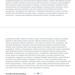 WD Recovery and Wellness Center - Page 2 of Desired Outcome to Better Business Bureau