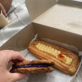Del Sur Bakery & Cafe - Ube oatmeal cream pie and the caramel banana croissant - Filipino Near Me - Chicago, Illinois Del Sur Bakery & Cafe - Ube oatmeal cream pie and the caramel banana croissant - Filipino Near Me - Chicago, Illinois