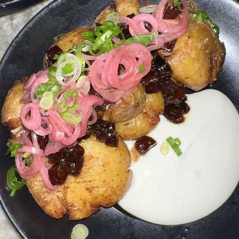Animae - Crispy potatoes ($16): Prepared in A5 fat. So perfect - a must order. - Asian Fusion Near Me - San Diego, California Animae - Crispy potatoes ($16): Prepared in A5 fat. So perfect - a must order. - Asian Fusion Near Me - San Diego, California