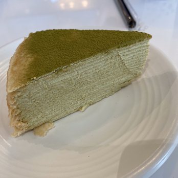 Miss Cheese Tea Cafe - Matcha Mille Crepes Cake - Bubble Tea Near Me - Pasadena, California