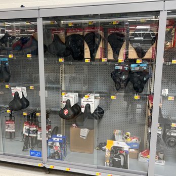 Walmart - Bicycle seats locked up and inaccessible to customers. - Department Stores Near Me - Huntington Beach, California Walmart - Bicycle seats locked up and inaccessible to customers. - Department Stores Near Me - Huntington Beach, California