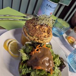 La Soufflerie - A savory soufflé with a salad