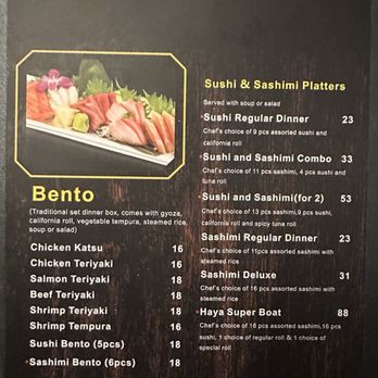Sushi Haya - Menu - Sushi Bars Near Me - Cypress, Texas