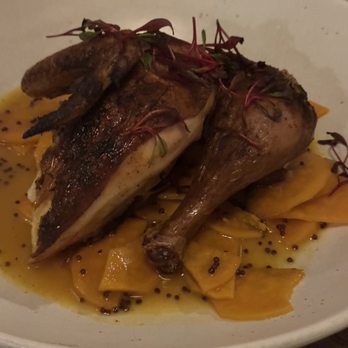 Lenoir - Roasted chicken over a citrus sweet potato prep - Southern Near Me - Charleston, South Carolina Lenoir - Roasted chicken over a citrus sweet potato prep - Southern Near Me - Charleston, South Carolina