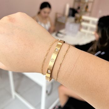 Linked By Amour - First bracelet on the left is the permanent bracelet - Jewelry Repair Near Me - Montebello, California