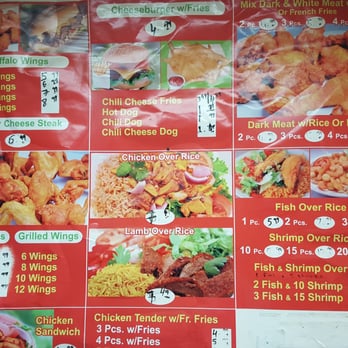 Jones Fried Chicken - Menu inside their front door. - Halal Near Me - Houston, Texas