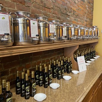 Crystal City Olive Oil - a display of olive oil bottles - Olive Oil Near Me - Corning, New York