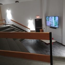 Centre Touristique et Educatif des Laurentides - Amphitheatre at the Pavillion plays a few educational films on repeat throughout the day