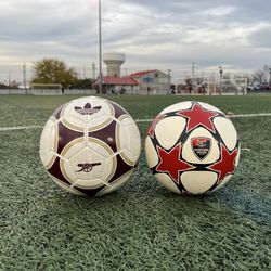 Loudoun Soccer and Adidas Arsenal soccer balls at LSP.