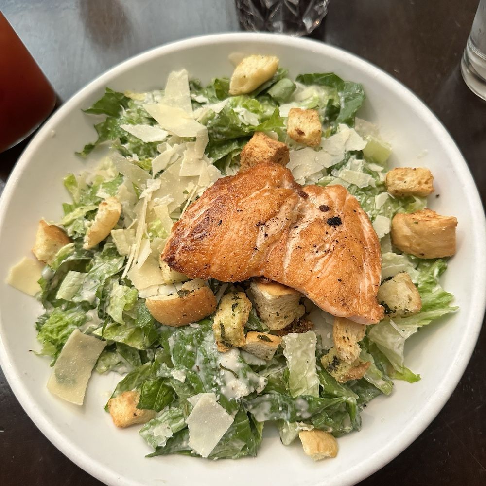 Hecks - Classic Caesar Salad with salmon - Breakfast & Brunch Near Me - Cleveland, Ohio