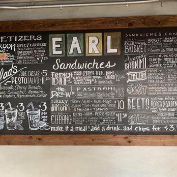 EARL Kaimuki - Menu - Sandwiches Near Me - Honolulu, Hawaii