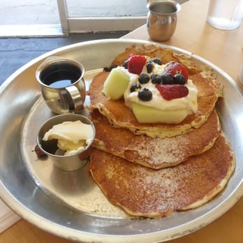 Main Kitchen Cafe - Beautifully served lemon ricotta pancakes! - New American Near Me - Granada Hills, California