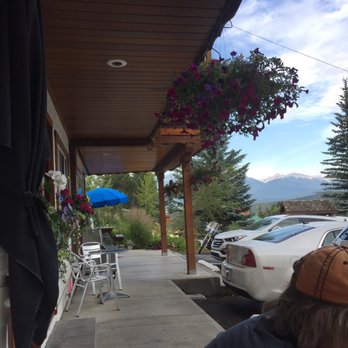 Gateway Motel - Sitting outside our room having breakfast - Hotels Near Me - Radium Hot Springs, British Columbia