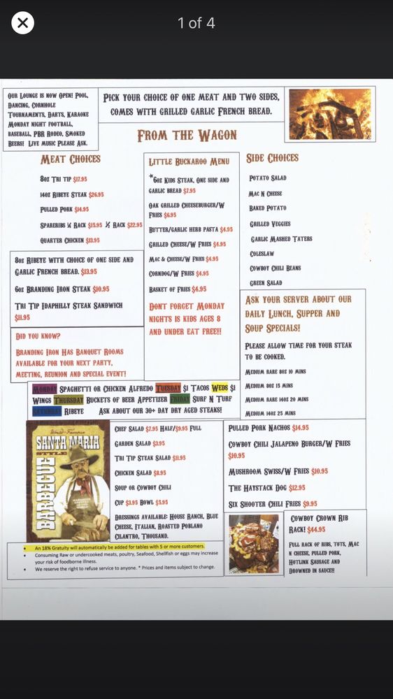 BRANDING IRON Updated September 2024 465 NW Main St, Blackfoot