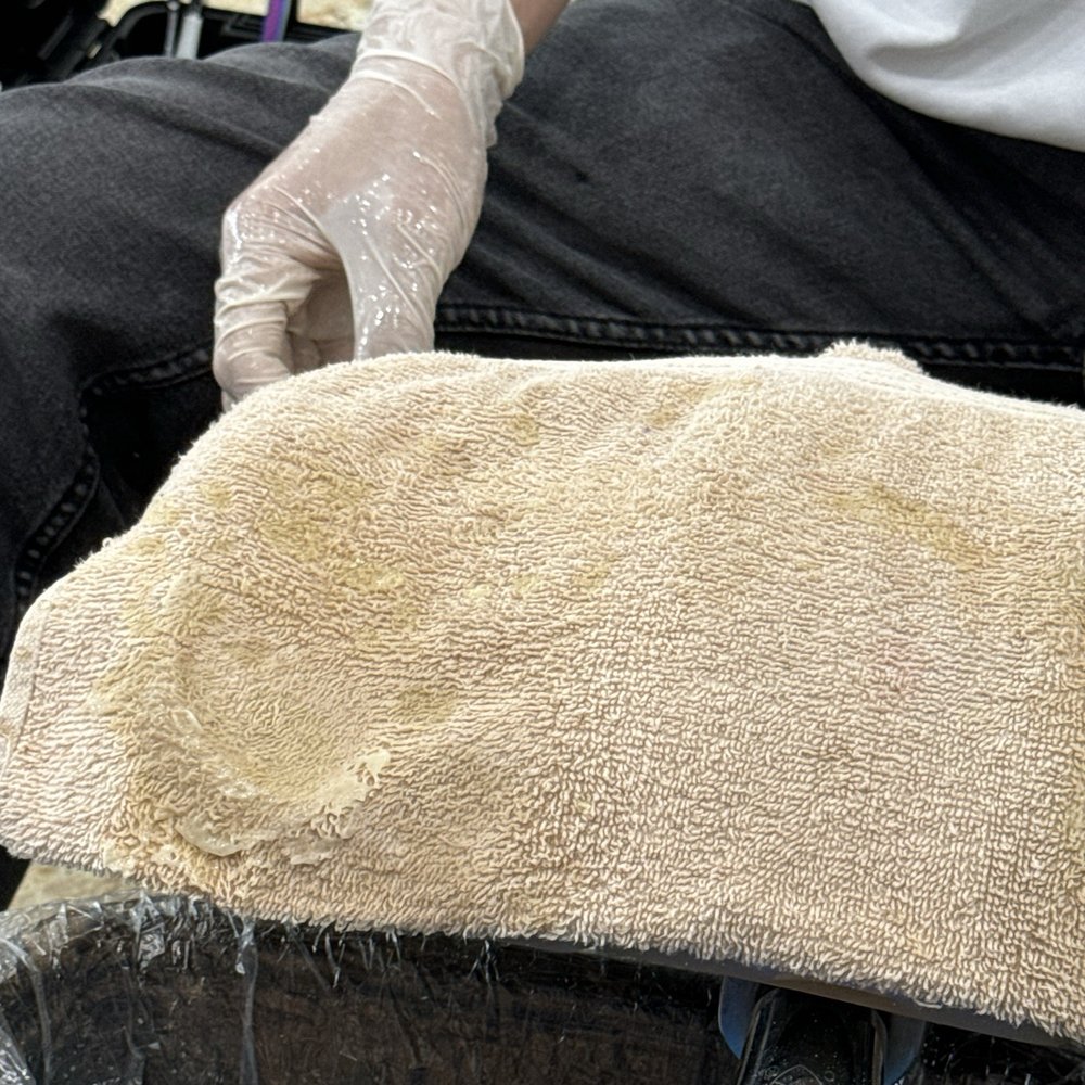 Dirty towel!