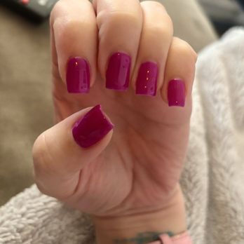 Blush Nail Bar - Most recent manicure, I wanted a bright spring color and their selection did not disappoint! - Nail Salons Near Me - Troy, Michigan