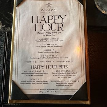 Winsome Prime - Happy Hour Menu - Steakhouses Near Me - Houston, Texas Winsome Prime - Happy Hour Menu - Steakhouses Near Me - Houston, Texas
