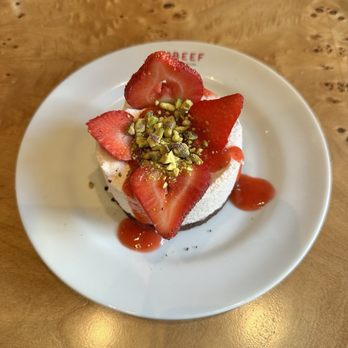 Le Beef - Strawberry cheesecake - French Near Me - Plano, Texas