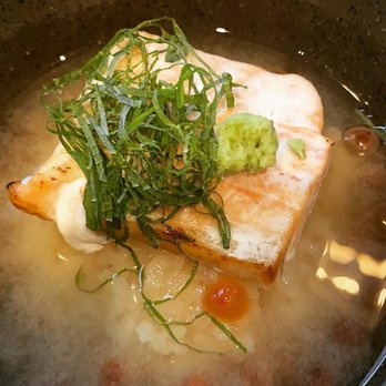 wa’z - "Harakomeshi" chazuke style Dashi cooked rice, Salmon, *Ikura, Shiso, Wasabi Green tea infused Dashi broth - Japanese Near Me - Seattle, Washington wa’z - "Harakomeshi" chazuke style Dashi cooked rice, Salmon, *Ikura, Shiso, Wasabi Green tea infused Dashi broth - Japanese Near Me - Seattle, Washington