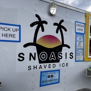 Snoasis Shaved ice - the side of the truck - Shaved Ice Near Me - Reno, Nevada Snoasis Shaved ice - the side of the truck - Shaved Ice Near Me - Reno, Nevada