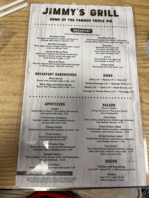Menu photo 3 Jimmy's Grill Molino, FL Menu photo 3 Jimmy's Grill Molino, FL