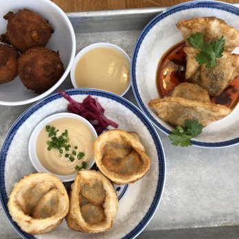 Mei Mei Dumplings - Pork dumpling, three sisters dumpling and corn fritters - Caterers Near Me - Boston, Massachusetts