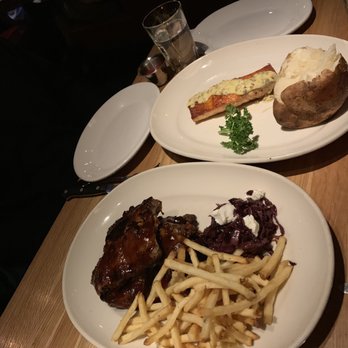 Hillstone - Barbecue Pork Ribs with Hand - cut French Fries and True Idaho Baked Potato - Salad Near Me - Houston, Texas Hillstone - Barbecue Pork Ribs with Hand - cut French Fries and True Idaho Baked Potato - Salad Near Me - Houston, Texas