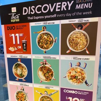 Thai Express - a menu for a restaurant - Thai Near Me - Sydney, Nova Scotia