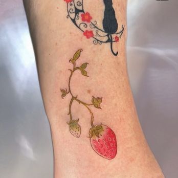 Secret Tattoo Art Studio - Gorgeous Strawberry flash tattoo from Yoonlightink, Danielle. - Tattoo Near Me - Arcadia, California