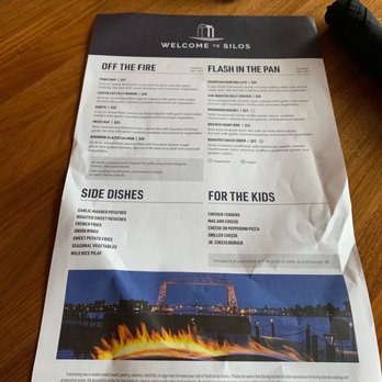 Silos Restaurant - Menu front side - New American Near Me - Duluth, Minnesota Silos Restaurant - Menu front side - New American Near Me - Duluth, Minnesota