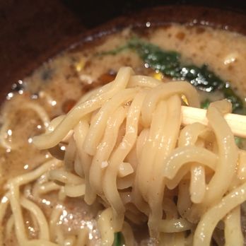 Ramen Dojo - Close-up of the noodles in the Garlic Pork Flavor Ramen - Ramen Near Me - San Mateo, California