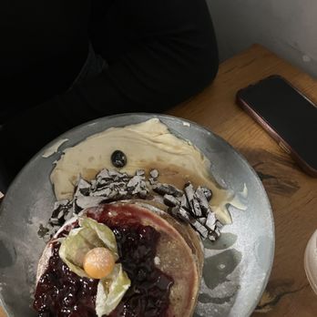 FACTORY GIRL. - Tahini and chocolate pancakes - Breakfast & Brunch Near Me - Amsterdam, New Hampshire FACTORY GIRL. - Tahini and chocolate pancakes - Breakfast & Brunch Near Me - Amsterdam, New Hampshire