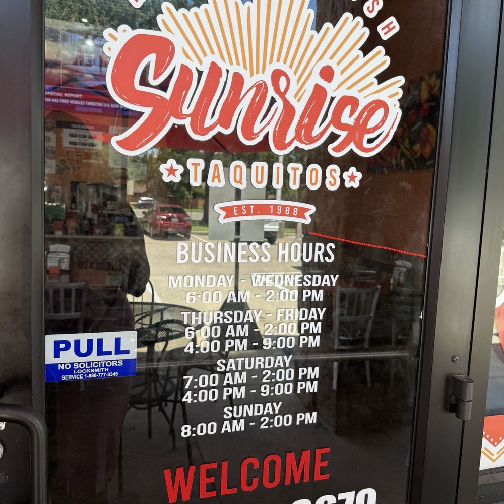Sunrise Taquitos - Mexican Near Me - Houston, Texas Sunrise Taquitos - Mexican Near Me - Houston, Texas