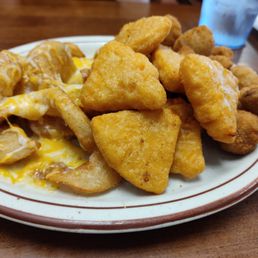 Appetizer sampler plate. Appetizer sampler plate.