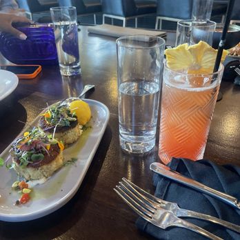 Morrow Steak - Crab cakes and the Jazzy Julia Punch (I think that was the name of the drink) - Steakhouses Near Me - New Orleans, Louisiana Morrow Steak - Crab cakes and the Jazzy Julia Punch (I think that was the name of the drink) - Steakhouses Near Me - New Orleans, Louisiana