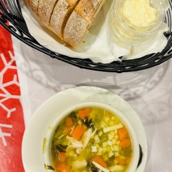 Macera's Italian Restaurant - Chicken Escarole and fresh Bread