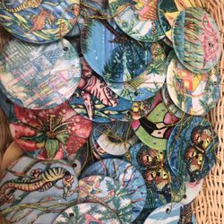 Downtown Delray Beach Craft Festival - Pretty ornaments I am giving as gifts this year.