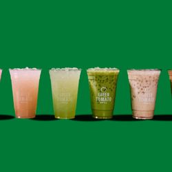 Green Tomato Grill - New Refreshers Lineup! Pineapple Berry, Strawberry Lychee, Cucumber Ginger Mint, Matcha, Horchata, & Cold Brew!
