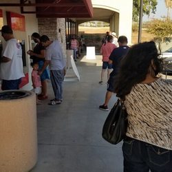 Wells Fargo Bank - About 25 people in front of me (left and right) and about 10 people in back of me not pictured!