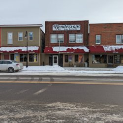 Rendezvous Bar & Grill - Snow on the new frontage but warm inside.