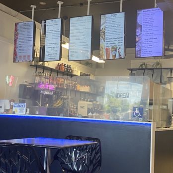 The Hangout - Digital menu board. Menu as of May 2025 - Bubble Tea Near Me - Galt, California