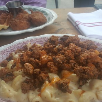 Haberdish - Mac and cheese with Chicken skins - Southern Near Me - Charlotte, North Carolina Haberdish - Mac and cheese with Chicken skins - Southern Near Me - Charlotte, North Carolina