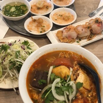 Hue Restaurant - Banh Beo (top), Banh Ram It (middle), Bun Rieu (bottom) - Vietnamese Near Me - San Jose, California Hue Restaurant - Banh Beo (top), Banh Ram It (middle), Bun Rieu (bottom) - Vietnamese Near Me - San Jose, California