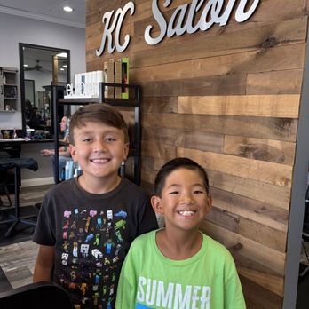 KC Salon - My son and his friend with their back-to-school haircuts by Lindsey - Hair Salons Near Me - Yorba Linda, California KC Salon - My son and his friend with their back-to-school haircuts by Lindsey - Hair Salons Near Me - Yorba Linda, California