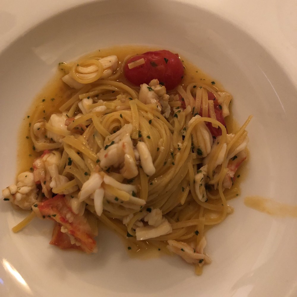 Tagliatelle with king crab Tagliatelle with king crab