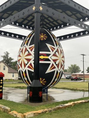 Worlds Largest Hand Painted Czech Egg by null