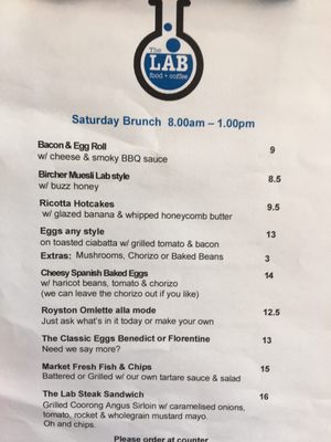 Menu photo 1 The Lab Royston Park, SA