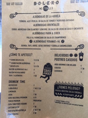 Menu photo 2 Bolero Meatballs Madrid, M Menu photo 2 Bolero Meatballs Madrid, M