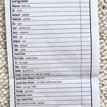Sushimi's - AYCE sushi menu (zoomed in) - Sushi Bars Near Me - Reno, Nevada Sushimi's - AYCE sushi menu (zoomed in) - Sushi Bars Near Me - Reno, Nevada