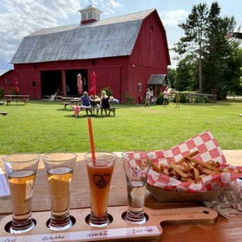 St  Ambrose Cellars - Flight of anything off the menu and a basket of fries - Wineries Near Me - Beulah, Michigan